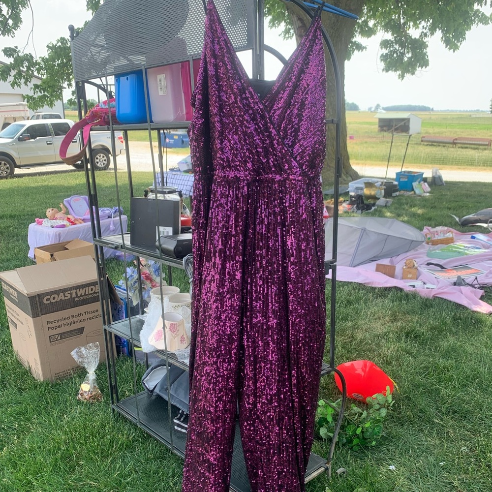 Purple Sequence Jumpsuit